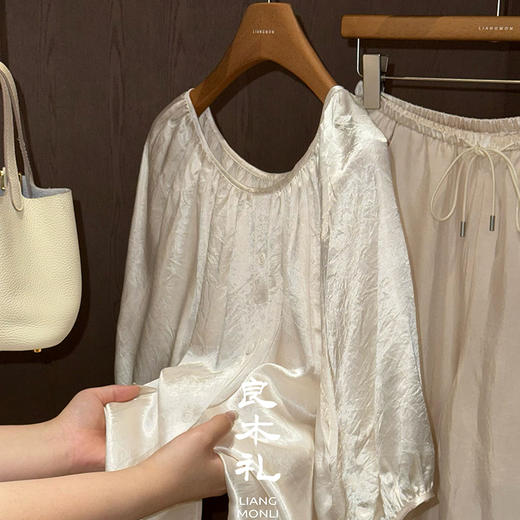 【预售7天】良木礼醋酸系带衬衫（系带）（174） 商品图3