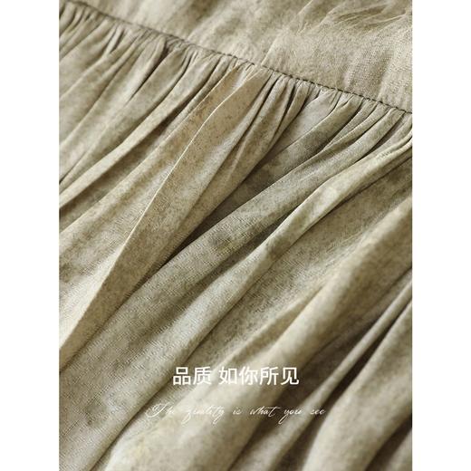 COCOBELLA侘寂风炒色印花连衣裙女松弛国风大摆吊带裙FR3078 商品图4