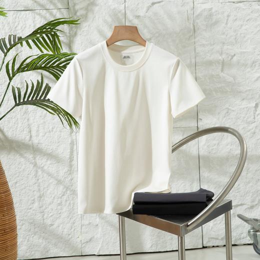 【男女同款】茉莉花冰氧三防T 100%棉 荷叶膜疏水工艺遇水形成水珠，防水，阻挡油渍，轻薄面料+透气孔设计排湿透气，保持干爽， 茉莉花爆珠 T恤揉搓散发茉莉花香 商品图3