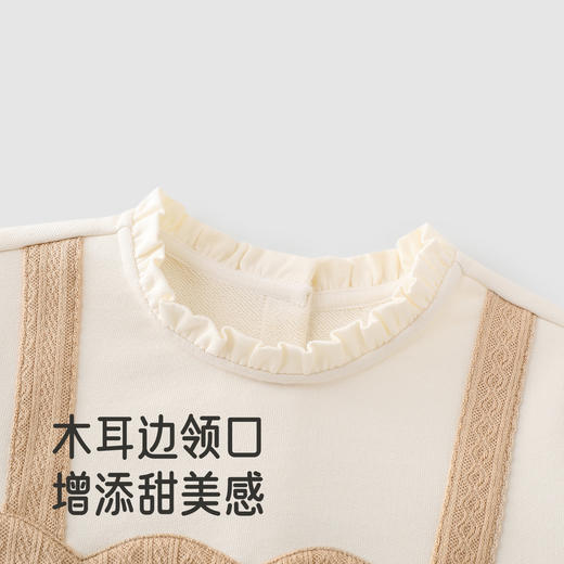 【商场同款】英氏儿童套头衫春秋可爱女童假两件长袖T恤休闲卫衣 商品图3