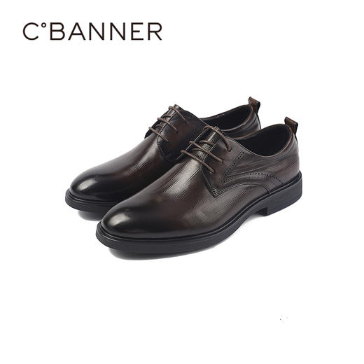 千百度秋季男单鞋商务皮鞋透气鞋垫商务正装A25425411 商品图5