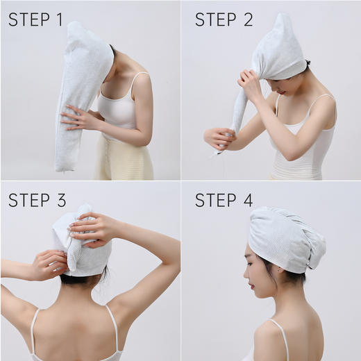 洁丽雅一次性干发帽女超强吸水发巾便携旅行用品毛巾包头巾浴帽 商品图3