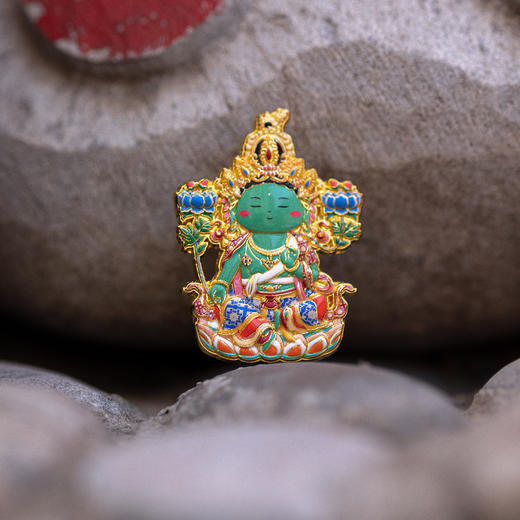 黄财神绿度母胸针冰箱贴两用 | 万物叁仟 商品图4