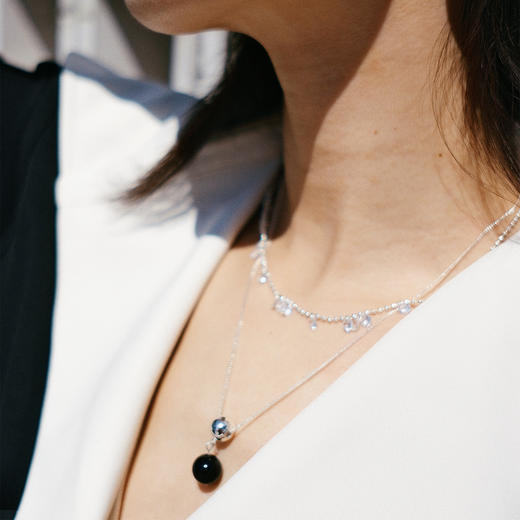 【夏季新款】alodia.co 品牌直发 晨露黑玛瑙/虎眼石双层项链 叠戴锁骨链可拆卸925银手工串珠设计款小众高级感 商品图5