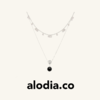 【夏季新款】alodia.co 品牌直发 晨露黑玛瑙/虎眼石双层项链 叠戴锁骨链可拆卸925银手工串珠设计款小众高级感 商品缩略图1
