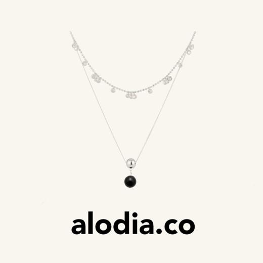 【夏季新款】alodia.co 品牌直发 晨露黑玛瑙/虎眼石双层项链 叠戴锁骨链可拆卸925银手工串珠设计款小众高级感 商品图1