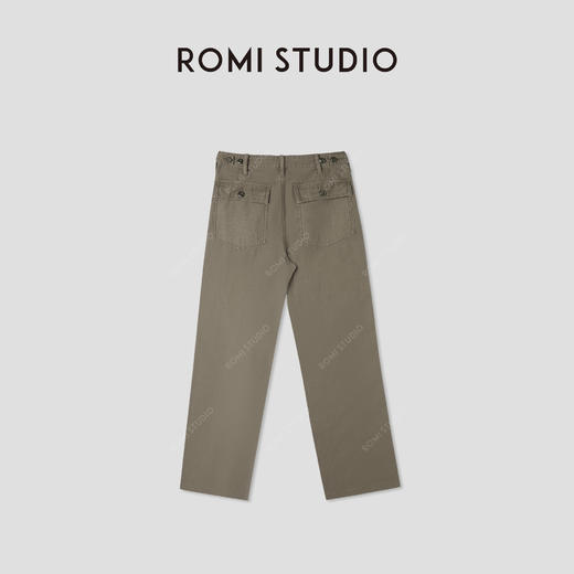 ROMI STUDIO“简约复古”怀旧水洗环保染色纯棉直筒长裤 RWCRX83994【发货时间25-30天】 商品图1