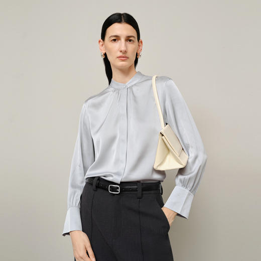 【商场同款】麦檬质感通勤桑蚕丝衬衫5F8223061 商品图0