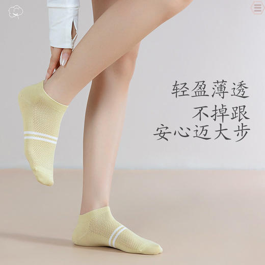 SYWY-X17  【1双】女薄款短袜透气春夏船袜抗菌休闲短筒全棉袜袜袜子夏女士白色短袜 商品图0