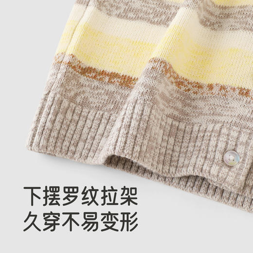 英氏儿童毛衣女童长袖保暖毛衣秋冬季时尚撞色中大童针织开衫毛衣 商品图3