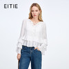 EITIE爱特爱温柔法式系带荷叶边长袖宽松显瘦上衣秋季新款8313001 商品缩略图0