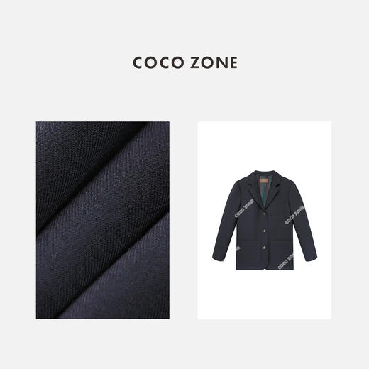 刘一一&COCO ZONE复古翻领西装外套内里条纹单排扣西服24C10185 商品图3