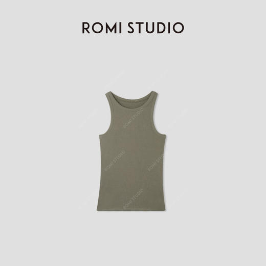 ROMI STUDIO“简约基础”高弹罗纹轻柔修身圆领针织背心 RWCRS42323【发货时间25-30天】 商品图0