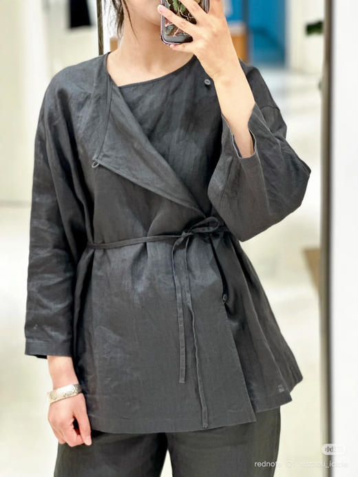 625-3 独家圆正 小禾 苎麻中式衬衫 阔腿裤 167/134腰围77穿38码 商品图7