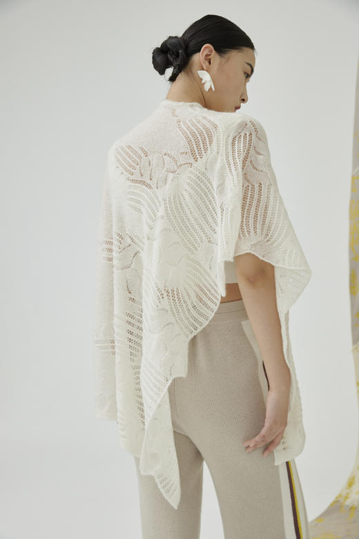 镂空花针织斗篷披肩 SJS94P121K 商品图4