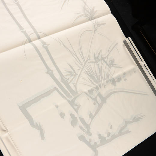 70-80年代天津杨柳青画店制木版水印大画笺(竹，单张) 商品图3