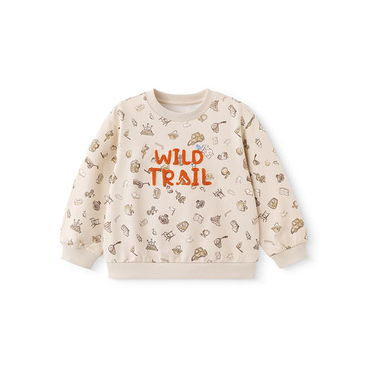 英氏儿童卫衣春秋季长袖男童上衣圆领休闲套头绒衫百搭男宝宝卫衣 商品图4