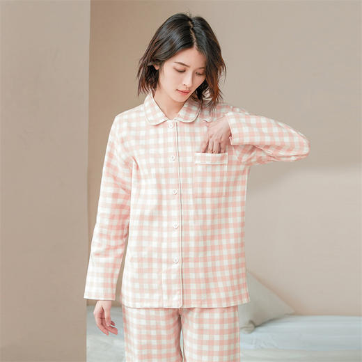 康妮雅女士长袖长裤开襟套装 商品图6