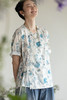 牧衣游原创 印花纯棉短外套夏新款轻薄斜襟系带新中式开衫 水清照 商品缩略图5