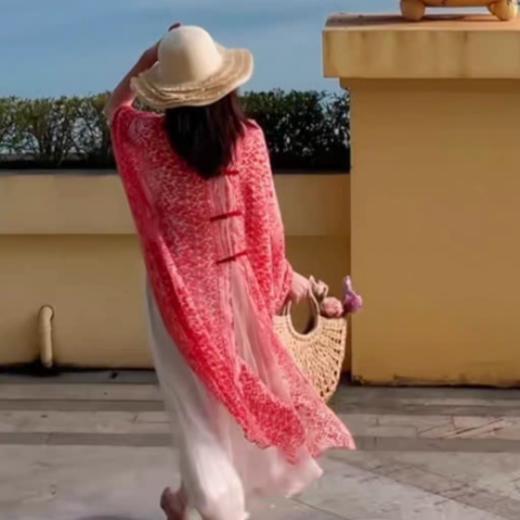 ☺️【夏日旅行风沙滩盘扣披肩】家人们谁懂啊！！🌸带着这件夏日旅行风沙滩盘扣披肩去海边， 直接被路人追着要链接！！ 商品图7