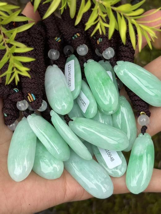 【直播大场福利】天然翡翠 糯冰绿底福瓜 吊坠 福气满满 随机发货 含证书 商品图8