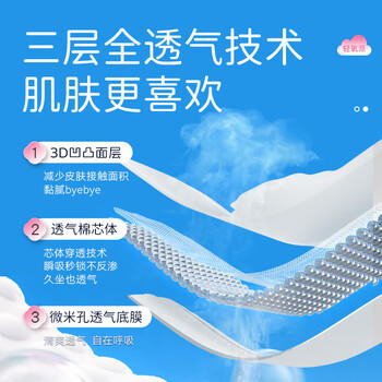 舒莱卫生巾日用240mm50片瞬吸干爽轻氧派姨妈巾透气防漏京东自营 商品图3