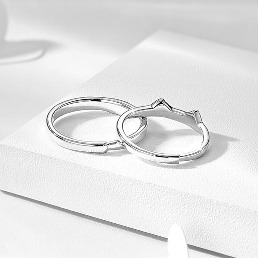 【夜光✨】卡蒂罗/KADER 宠爱发光情侣对戒 萌趣猫狗欢喜冤家俏皮可爱开口可调节素圈一对 极简ins风萌宠配饰 商品图8