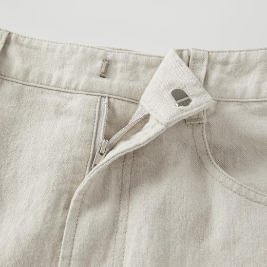 ROMI STUDIO“复古松弛”亚麻棉混纺斜纹宽松阔腿休闲裤 RWCSXM1701 商品图3