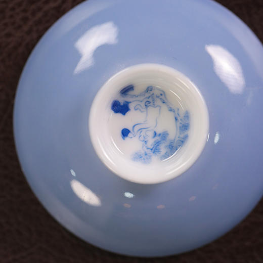 【忘言】天蓝mini茶碗 曰何文器 商品图3