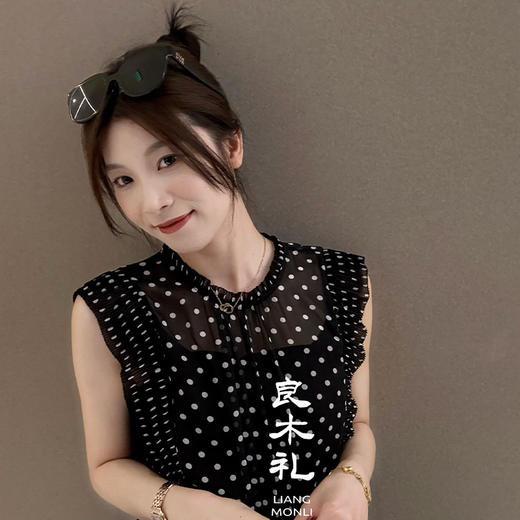 【预售7天】良木礼波点连衣裙（腰带）（5335） 商品图0