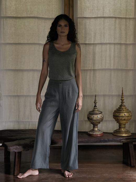 Jai  沙色/丛林绿细闪米娅无袖上衣 商品图11