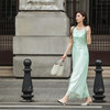 【林栖设计小店】【林栖推荐】（现货）2025年春夏新品绿色流苏无袖连衣裙背心裙N1953133 商品缩略图3
