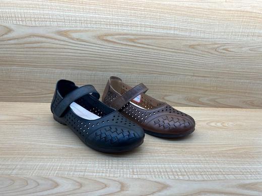 豪行2024年夏季新品时尚休闲真皮浅口冲孔女单鞋23246300 商品图0