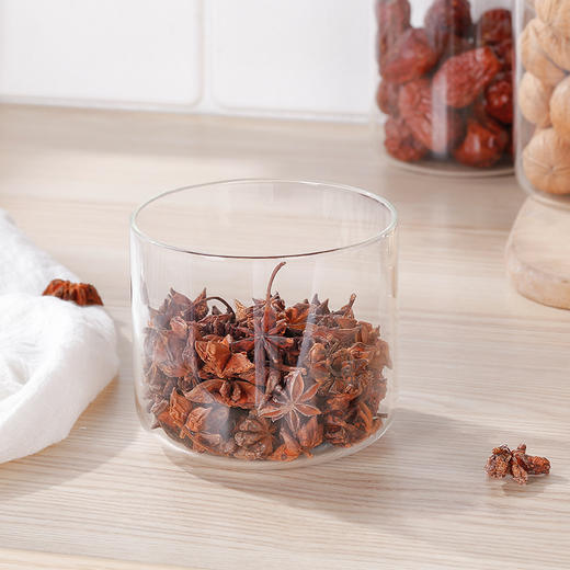 【高硼硅储物罐】不锈钢胶盖密封零食糖果坚果杂粮储藏罐耐热玻璃罐密封罐玻璃家用厨房带盖现代简约五谷罐防腐防潮不串味 商品图6