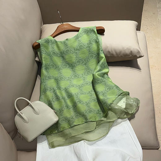 【部分现货】良木礼印花无袖小衫（2650） 商品图3