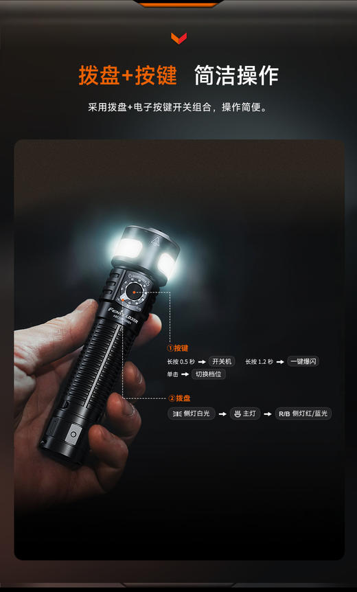 FENIX菲尼克斯LD35R强光充电远射手电筒便携式户外露营家用照明灯 可开发票 商品图4