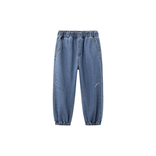 英氏儿童休闲长裤秋装新款中大童百搭裤子男童束脚牛仔裤 商品图4