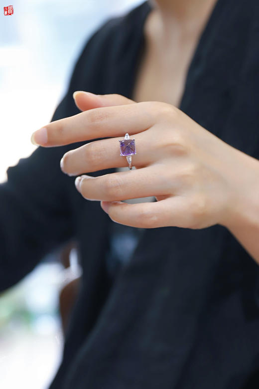 紫水晶戒指【紫韵】，925银镶 商品图6