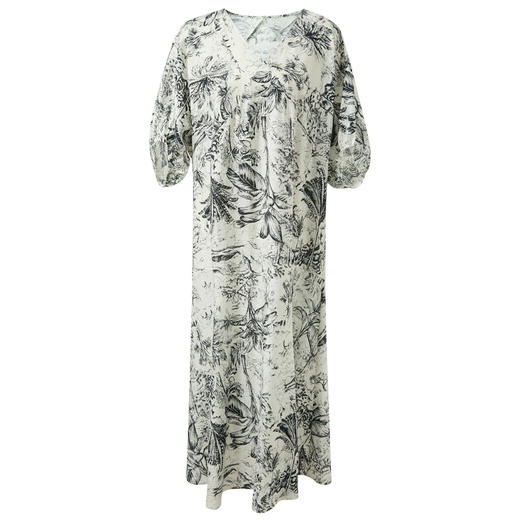 三彩【梦觉流莺】2025夏季新款家居服睡裙V领宽松长裙可外穿C 商品图4