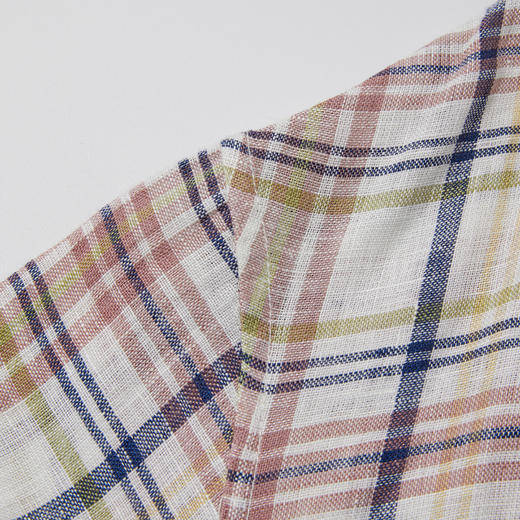 ROMI STUDIO 100%色织亚麻轻柔宽松复古格纹衬衣 RWCRS94201 商品图3