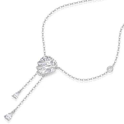 卡蒂罗/KADER 熔岩玫瑰项链 🌹灵动流苏一见钟情白玫瑰锁骨链 浪漫优雅大颗闪钻吊坠 恋爱告白恋人纪念日周年礼盒 商品图1