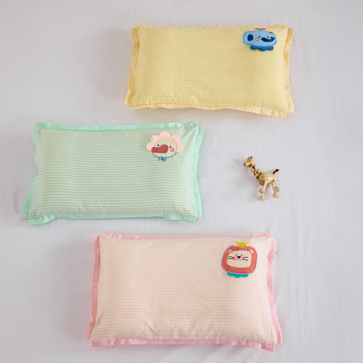 自然醒全棉萌趣决明子儿童枕（赠手提礼袋）3到6岁幼儿园宝宝小枕头学生护颈椎枕芯四季通用XK 商品图1
