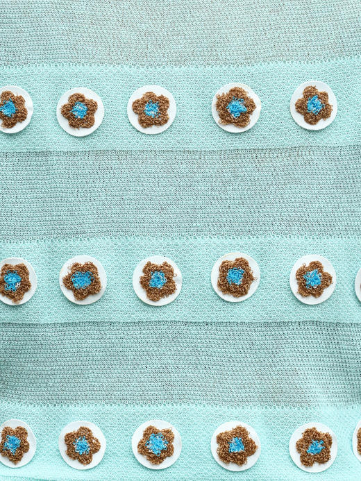 TYNVIE 花卉钩编贴花透视针织背心 - 薄荷绿 商品图14