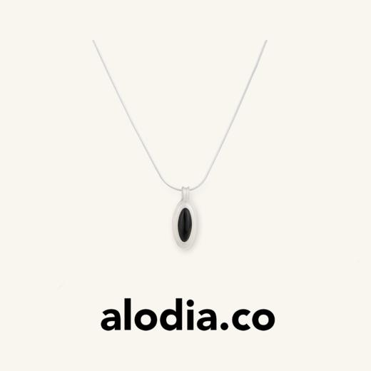 【夏季新款】alodia.co 品牌直发 漾玥白玛瑙/黑玛瑙项链 S925银镀白金设计感简约天然宝石 商品图1