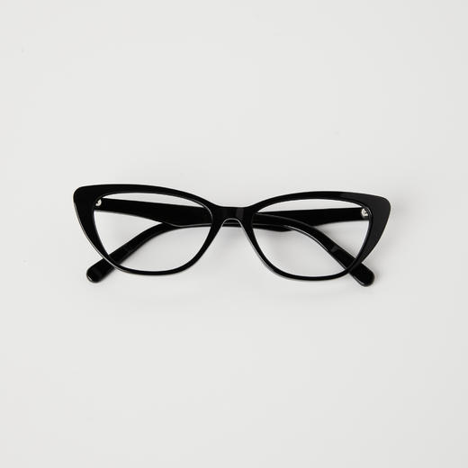 ROMI STUDIO 超轻玳瑁色黑色复古猫眼板材镜框眼镜 RWCLP34810 商品图2