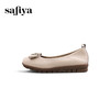 Safiya/索菲娅2025一脚蹬舒适牛皮革羊皮脚垫浅口软底休闲百搭通勤浅口单鞋SFD3111407 商品缩略图3