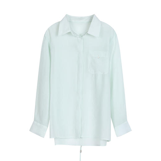 NEELLY纳俪商场同款夏季新款经典天丝轻薄长袖衬衫女气质宽松外套N25071B01011 商品图3