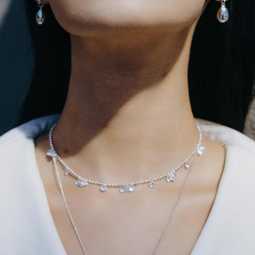 【夏季新款】alodia.co 品牌直发 晨露黑玛瑙/虎眼石双层项链 叠戴锁骨链可拆卸925银手工串珠设计款小众高级感 商品图2