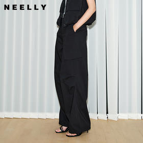 NEELLY纳俪商场同款夏季新款经典休闲工装裤女百搭舒适高级感长裤N25071H01020