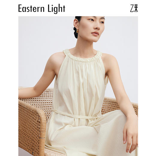 Eastern Light/乙来 简约碎褶系带连衣裙 商品图2